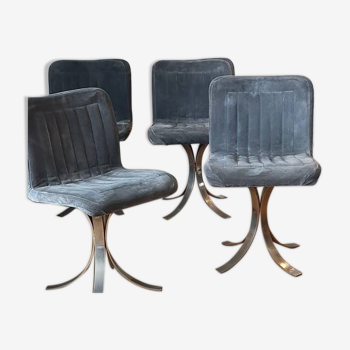 Set of four vintage chairs 1970