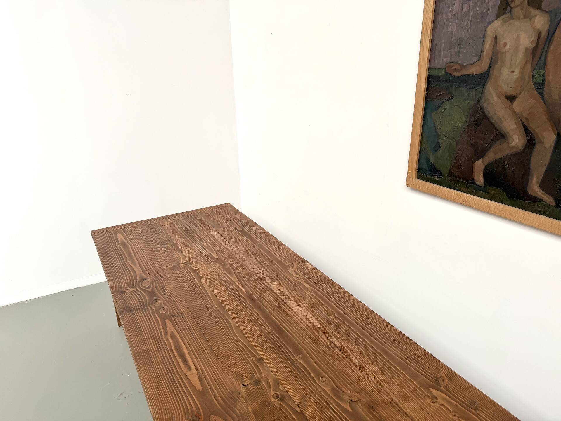 XXL table in solid pine, circa 1970