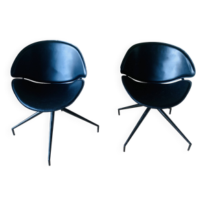 Paire de fauteuils pivotants