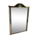 Neoclassical style mirror in brass and lacquered sheet metal.