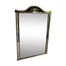 Neoclassical style mirror in brass and lacquered sheet metal
