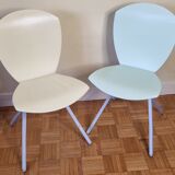 Pair of folding chairs viva, italian design, lucci orlandini for calligaris