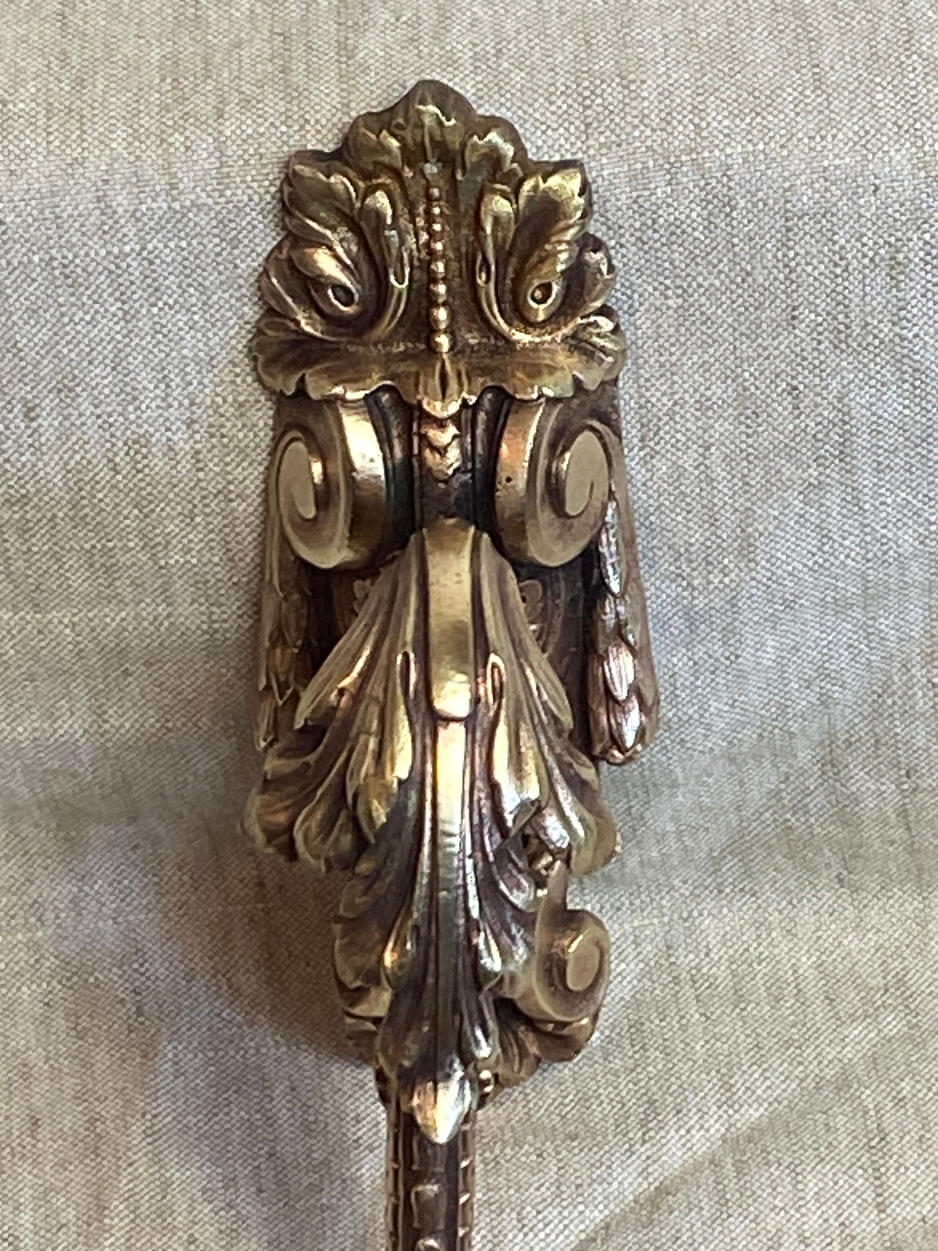 Golden bronze coat hook, 19th century