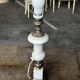 Vintage Alabaster and Brass Lamp Base H 30 cm