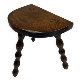 Tabouret tripode bois