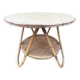 Rattan coffee/side table circa 1960