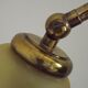 French Vintage Brass Goose Neck Table Lamp Patterned Glass Shade 5353