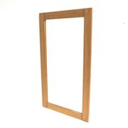 Scandinavian pine mirror, 126x70cm, Fröseke, Nybrofabriken, Sweden, 1960