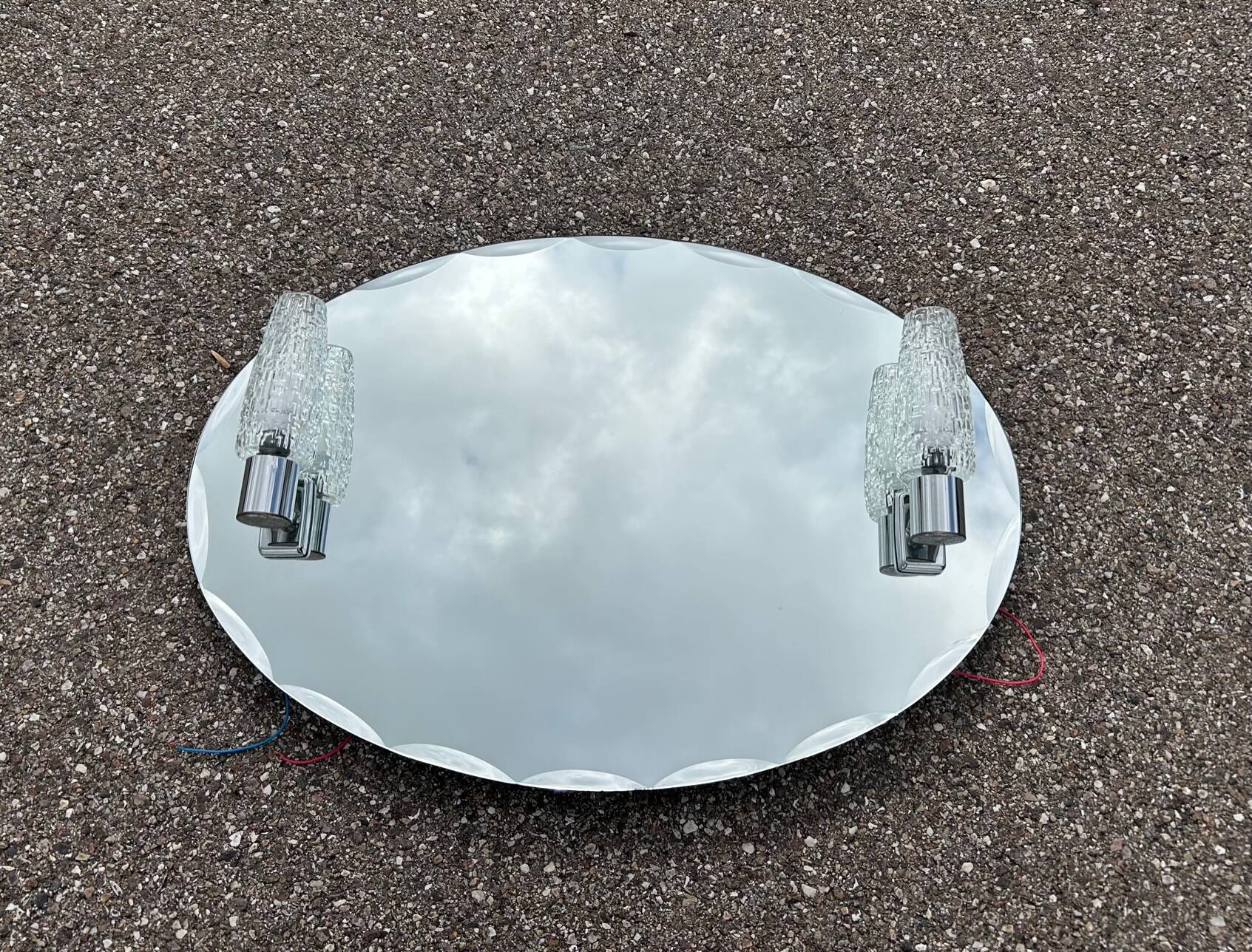 Miroir biseauté avec appliques