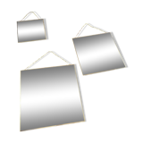 Gold square hanging mirror