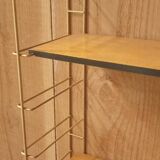 Vintage tomado string shelf, wooden trays