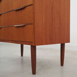 Teak chest of drawers, Danish design, 1970s, made in Denmark