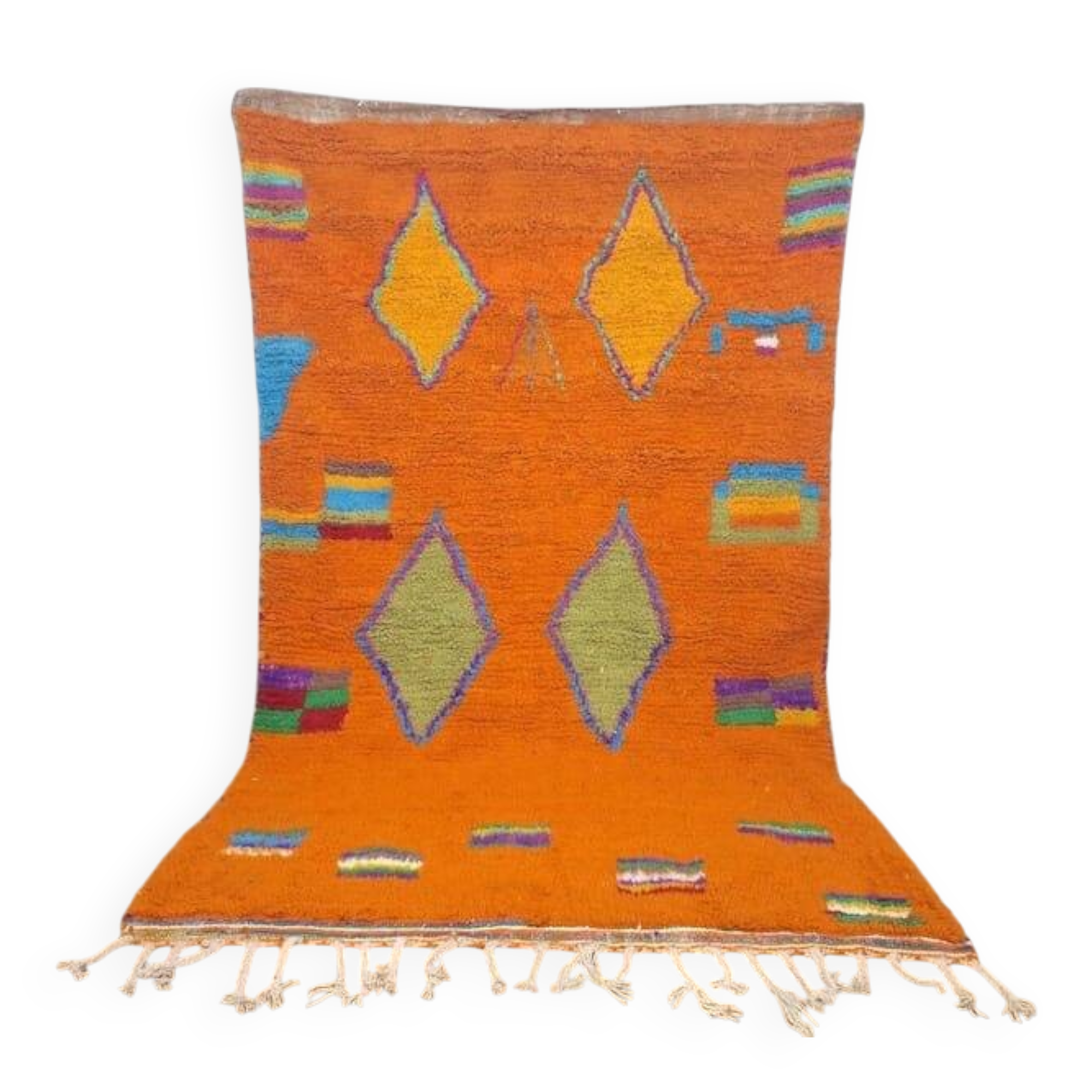 Handmade traditional Beni Ourain Berber rug, size 150 x 250 cm.