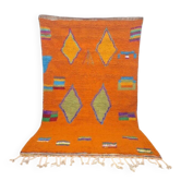 Handmade traditional Beni Ourain Berber rug, size 150 x 250 cm.