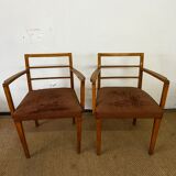 Paire de fauteuils accoudoirs vintage
