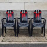 Set of 3 Boston model garden armchairs by Pierre Paulin for Stamp