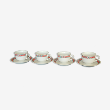 4 tasses et 4 soucoupes, Villeroy & et Boch Rialto