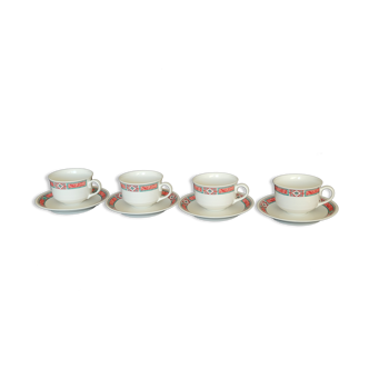 4 tasses et 4 soucoupes, Villeroy & et Boch Rialto