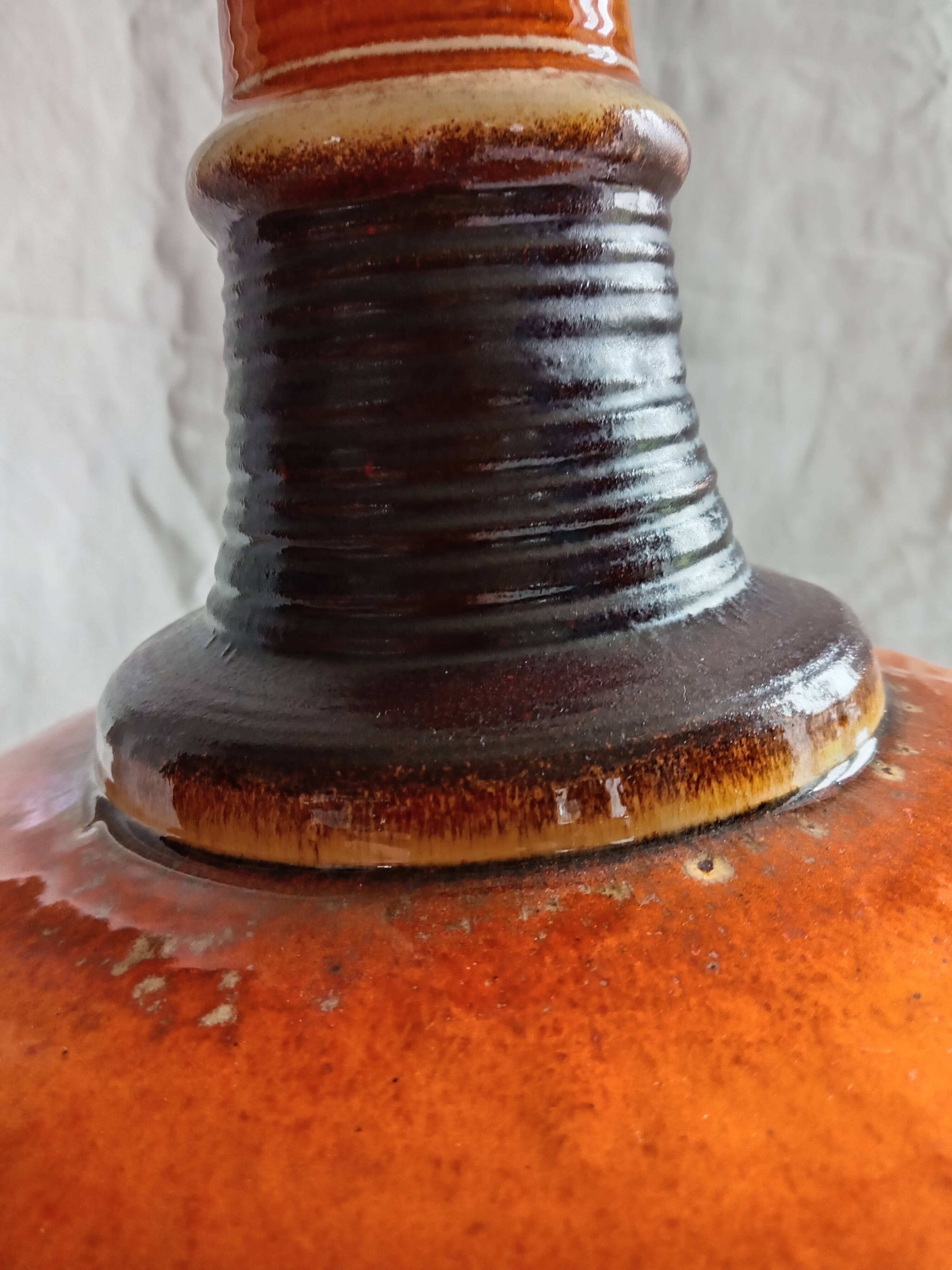 Vallauris style terracotta pendant light, 1970s