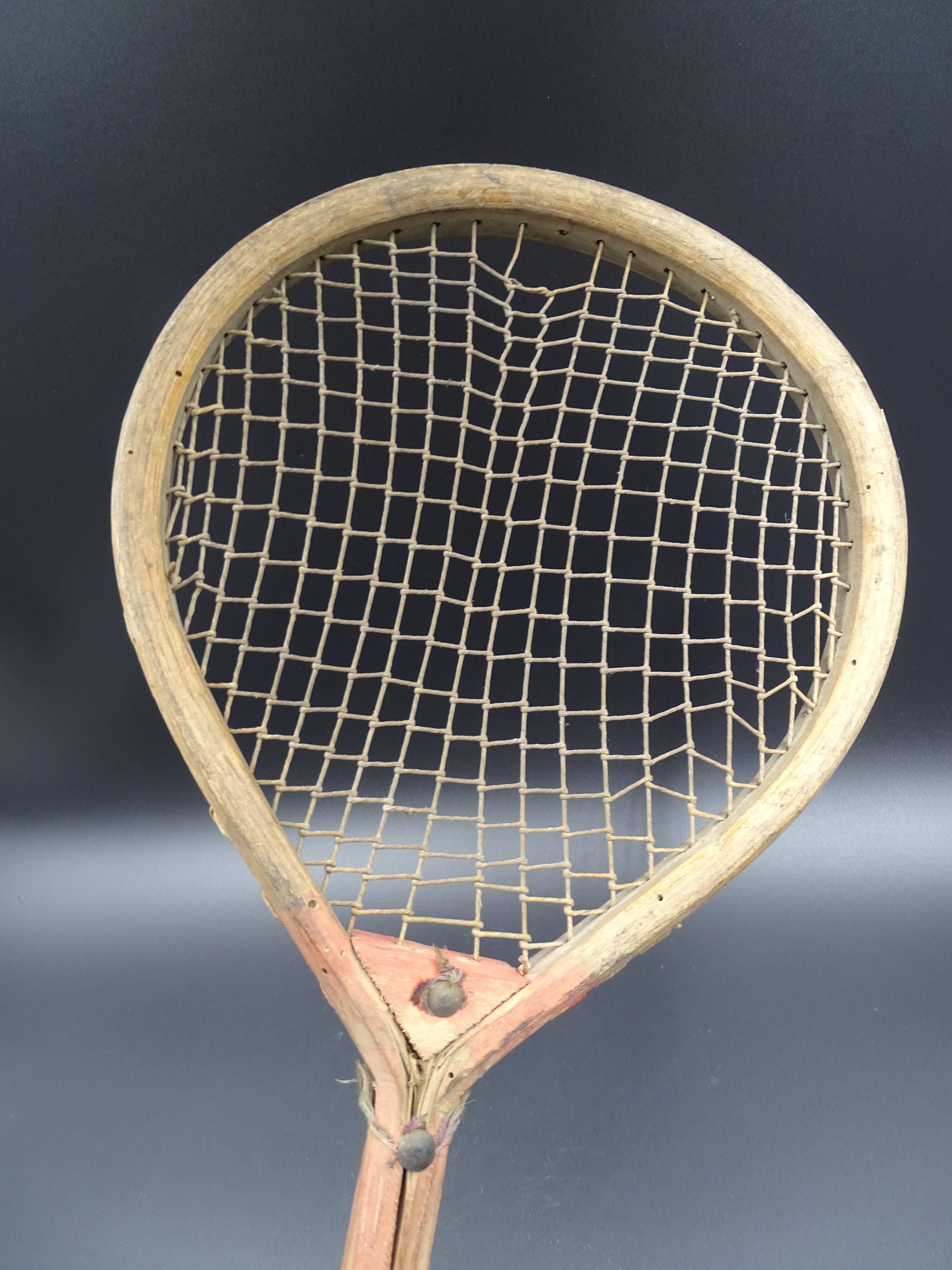 Old racquet for flying game - circa 1910