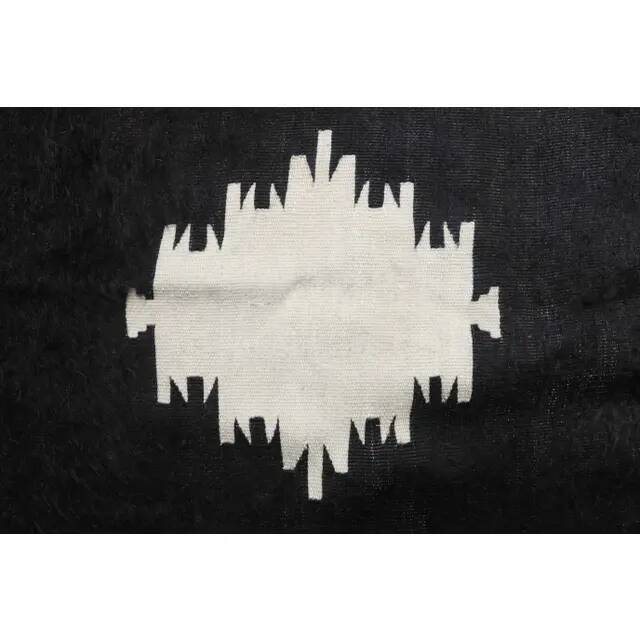 Vintage Turkish Hand-Knotted Wool Cotton Brown Kilim Area Rug 137x190