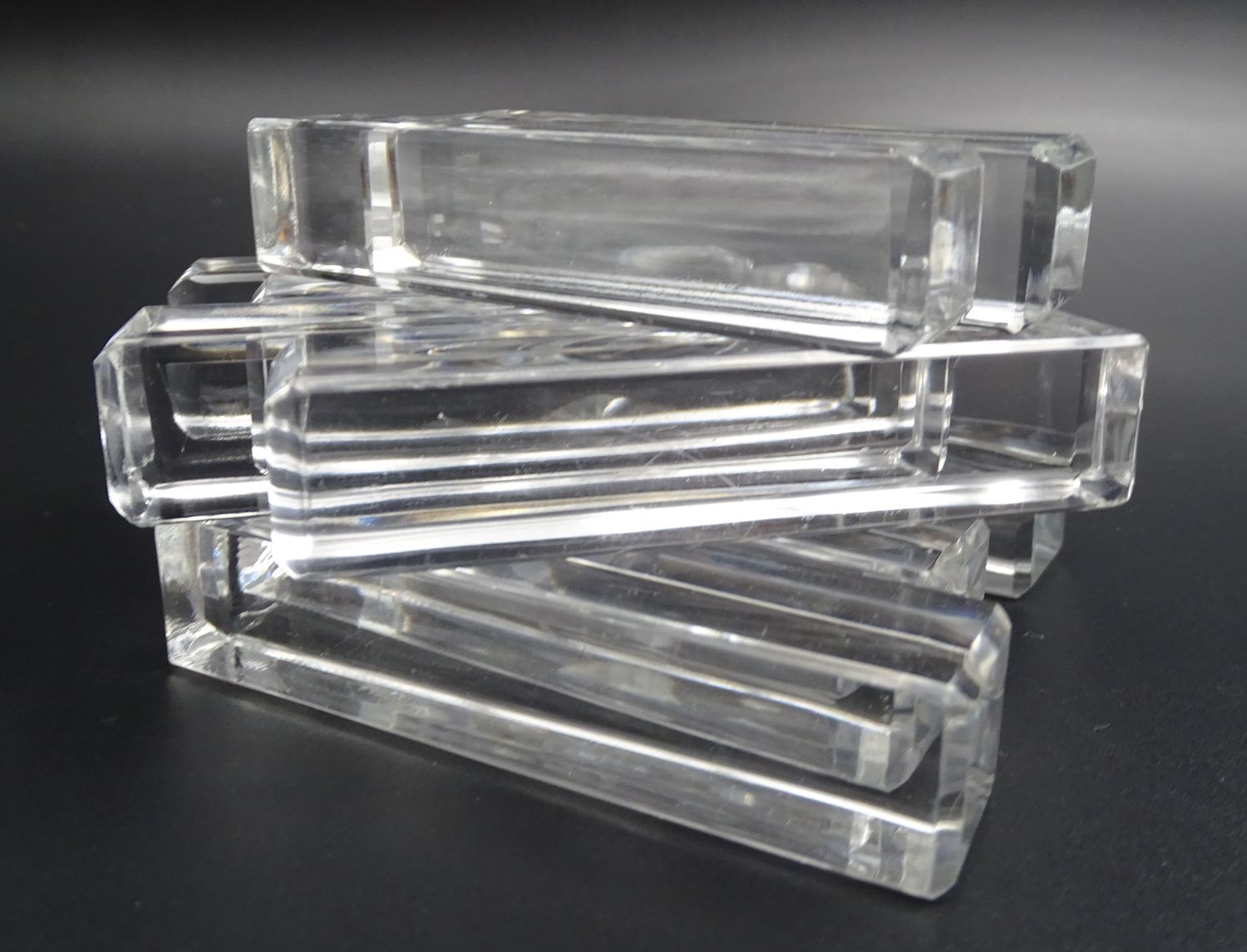 Lot de 10 repose-couteaux en cristal de Saint-Louis - Etat correct