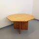 Vintage octagonal dining table from the 1980s in pine with an extension.