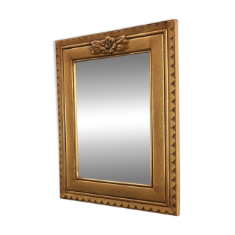 20th Century rectangular Deknudt Gilt Resin Mirror, Belgium