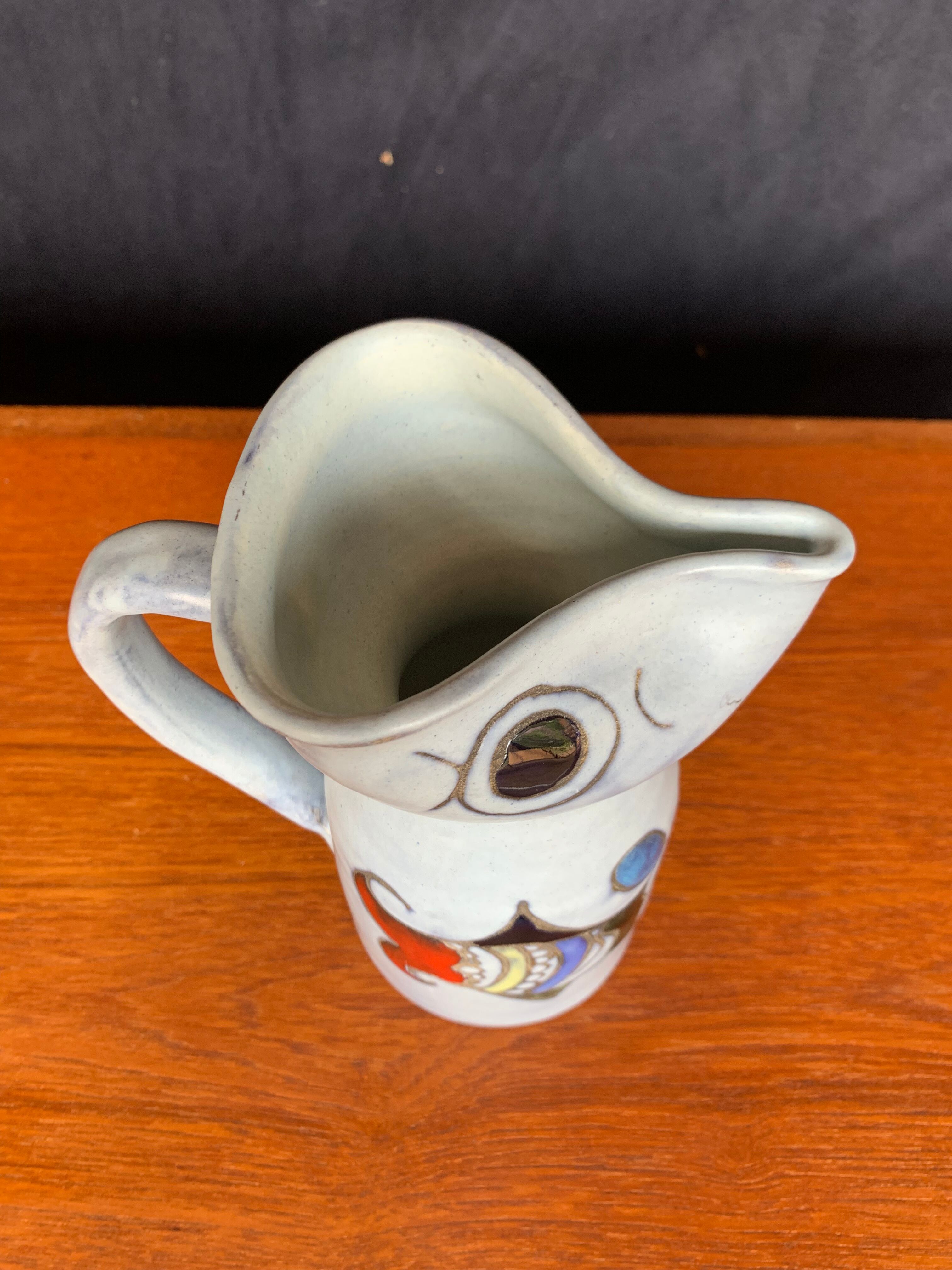 Valauris ceramic pitcher by Marie Christine Trienen