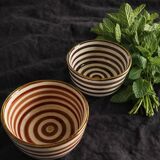 Set of 2 striped bowls