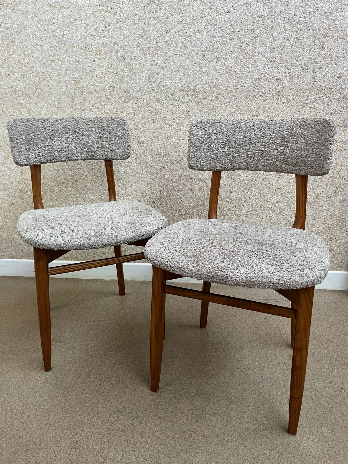 Pair of Scandinavian loop chairs