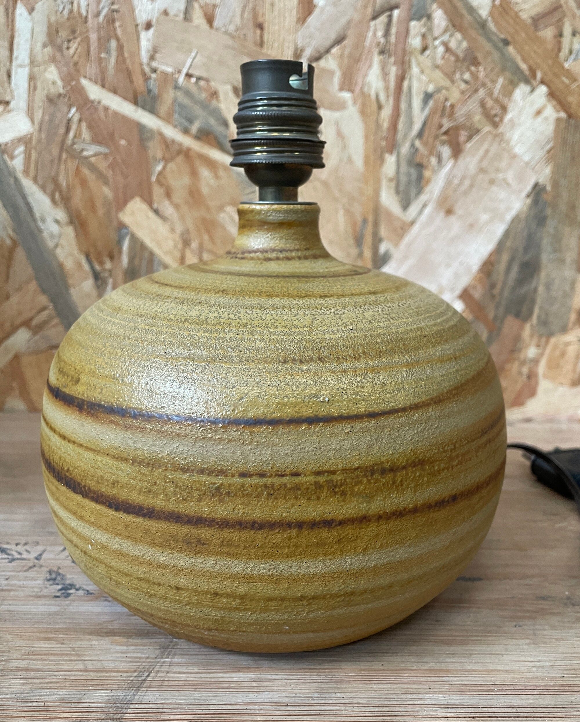 Sandstone lamp foot signed Birg