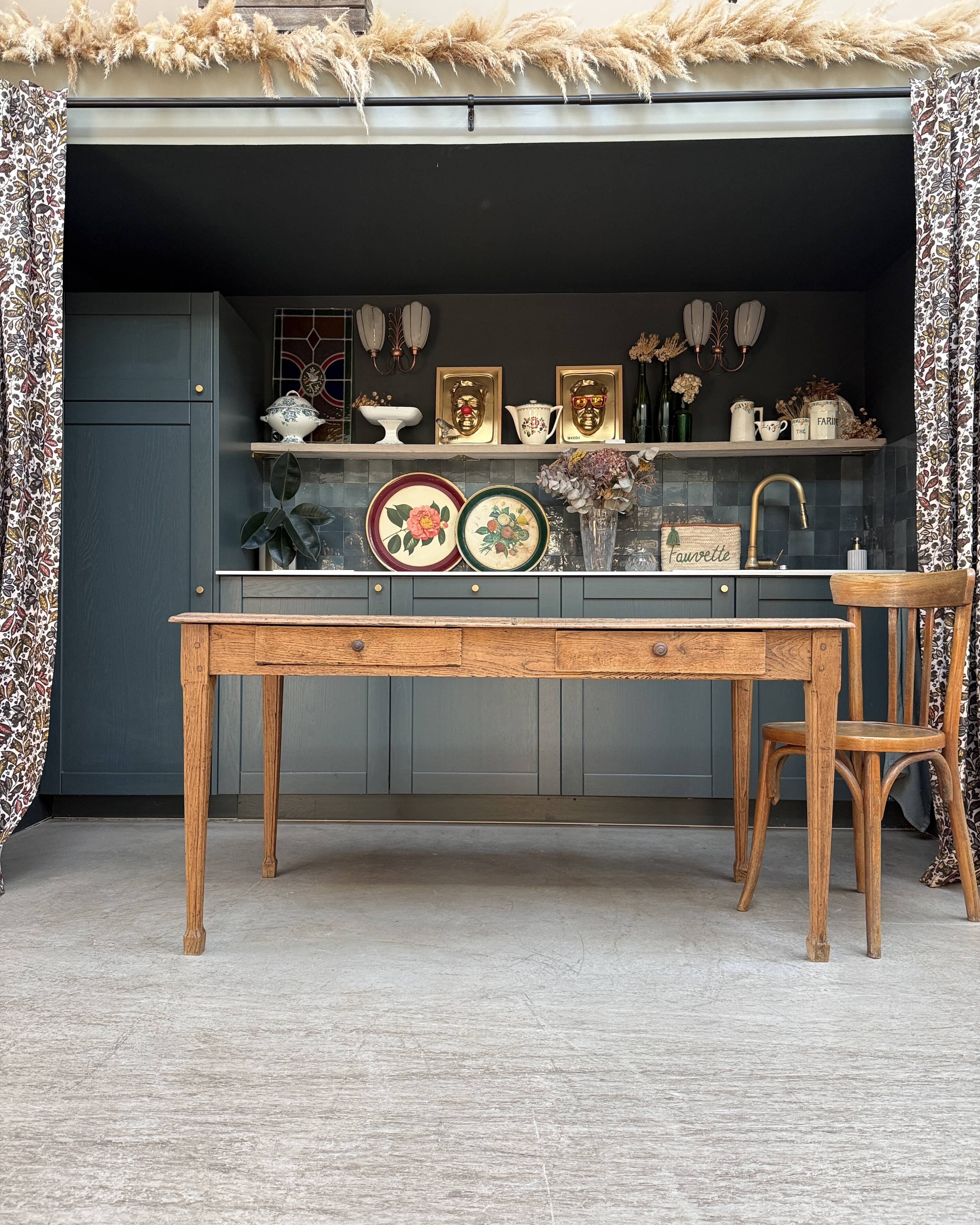 Oak farmhouse table