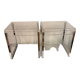 Pair of vintage chrome and acrylic glass bedside tables