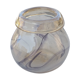 Smoked glass paste vase with 70s Vintage purple inclusions Maure-Vieil - Bob le Bleis