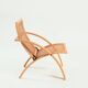 Gijs Bakker folding lounge chair rattan webbing for Castelijn, 1970s
