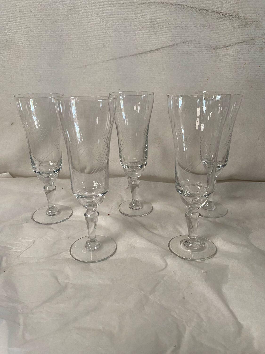 5 engraved antique flutes