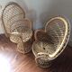 Pair of miniature Emmanuelle rattan armchairs