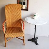 Fauteuil en rotin vintage