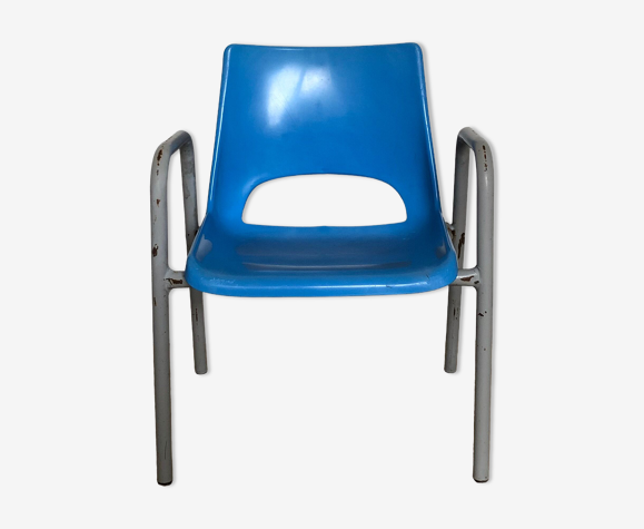 Vintage blue school chair