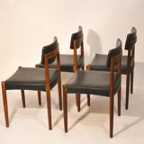 Set of 4 chairs Scandinavian teak