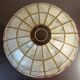 Large Art Deco style chandelier in Capiz shells and brass, 1960s.