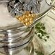Silver Plated Grape Ice Bucket with Pedestal Tray, French ice bucket