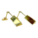 Postmodern pair of articulated brass wall lamps by Baulmann Leuchten. Germany 1980s