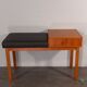 Norwegian entrance furniture in teak and black leather, 1960s