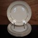 Ensemble de 6 assiettes plates en porcelaine Frise dorée