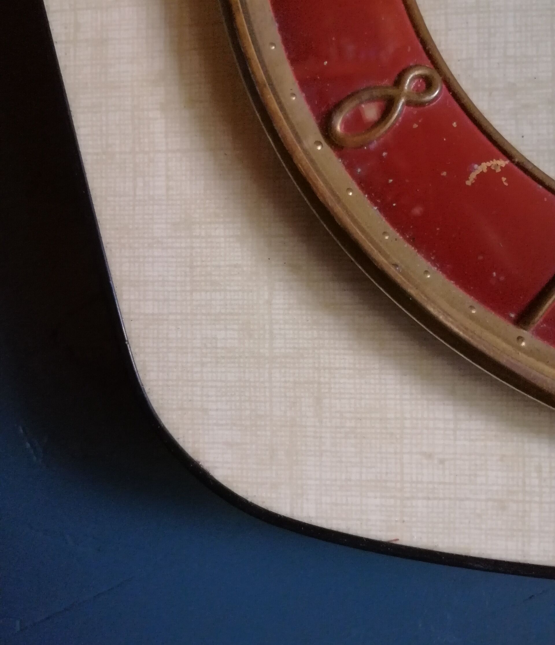 Vintage formica clock silent wall clock "Jaz pale yellow"