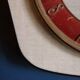 Vintage formica clock silent wall clock "Jaz pale yellow"