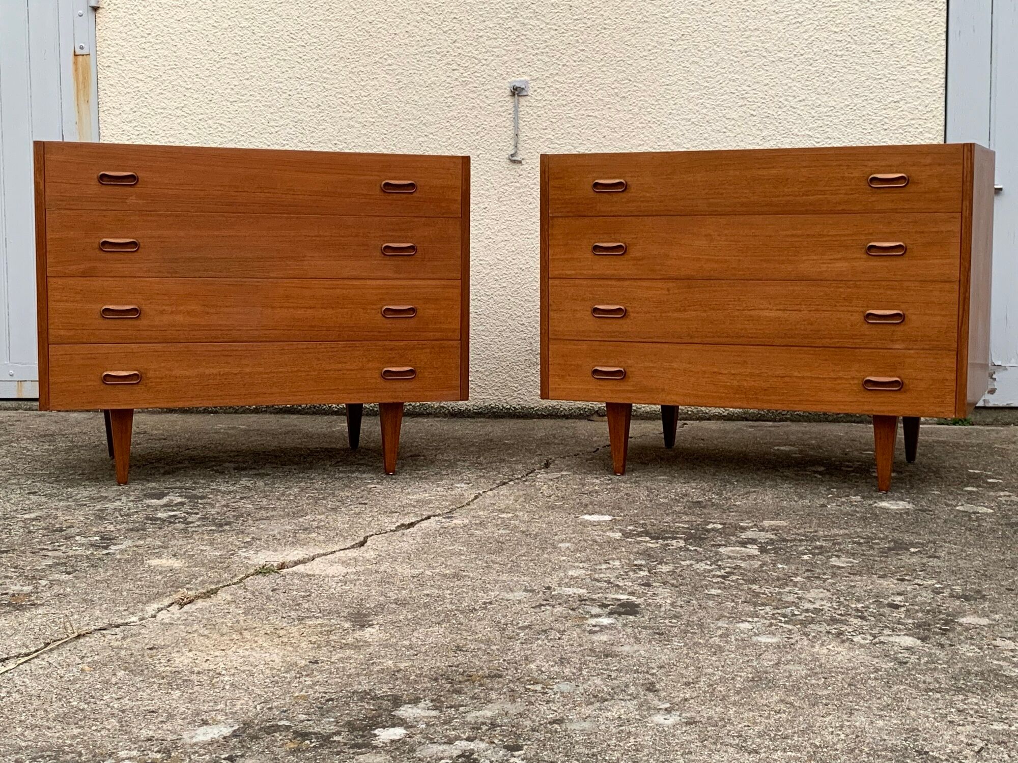 Pair of Scandinavian teak chests of drawers 1960