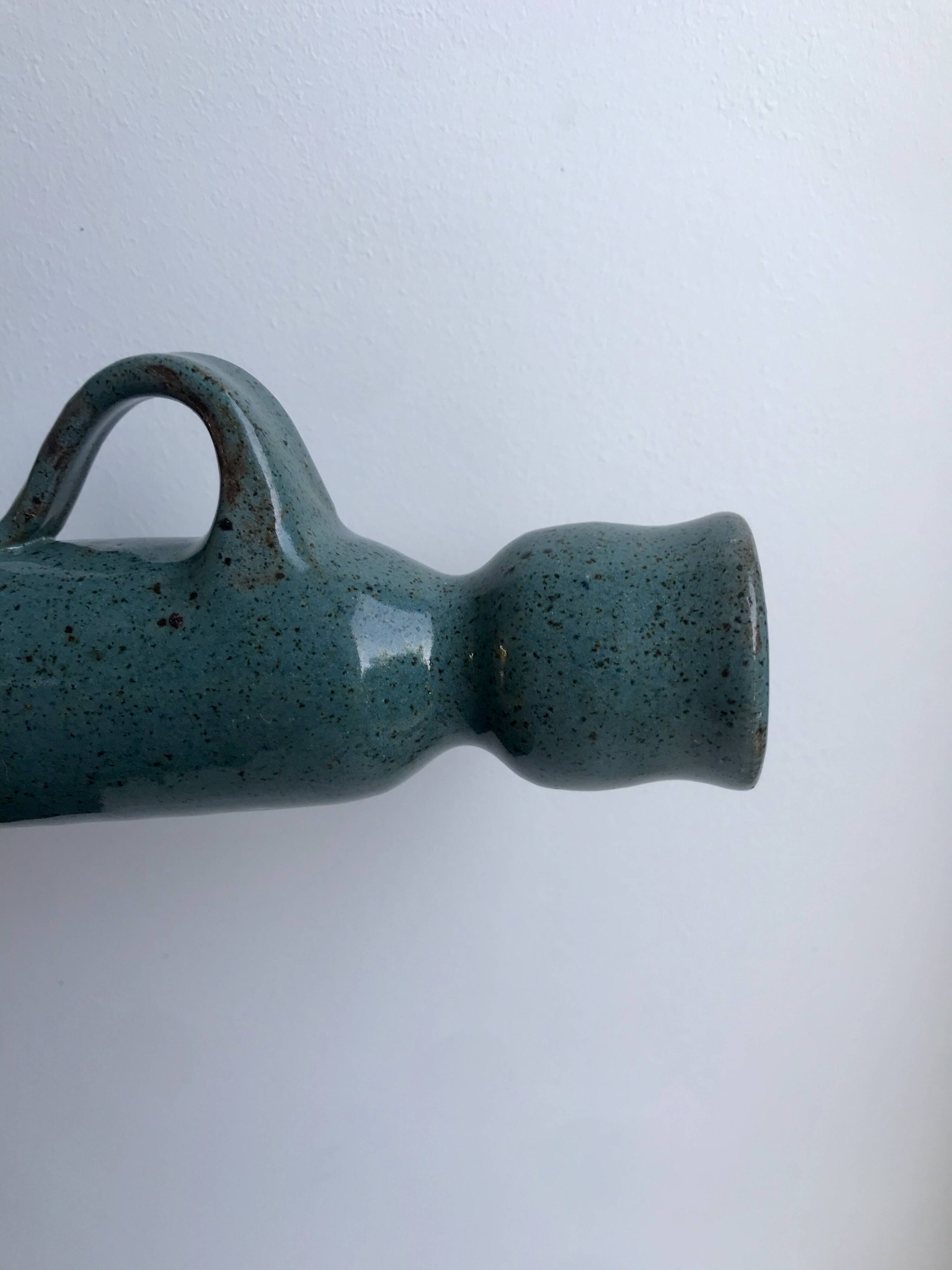 Vintage blue sandstone candle holder